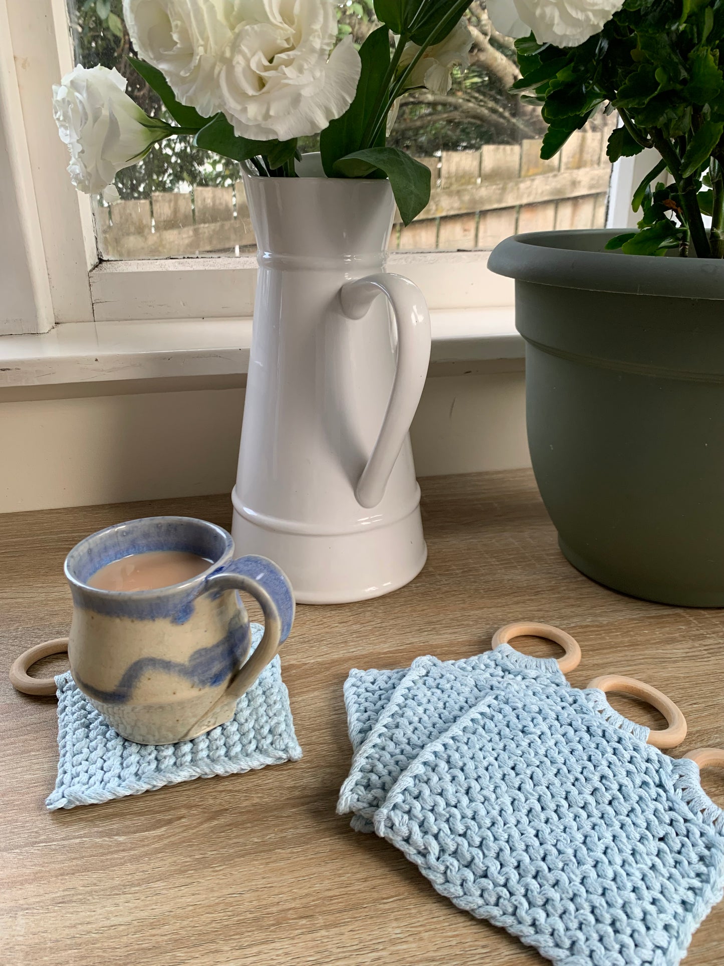 Cozy Coasters - Baby blue