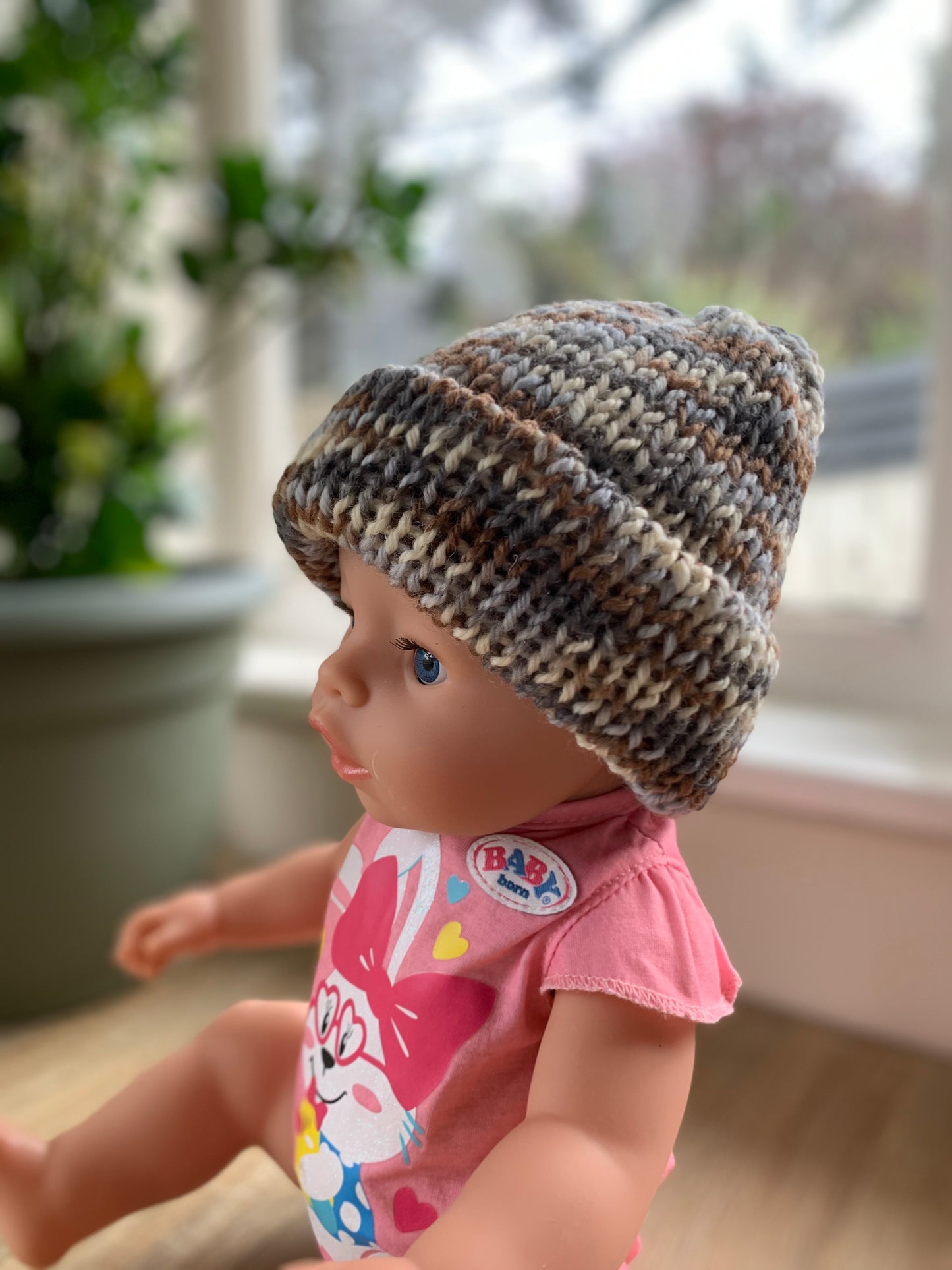 Baby beanie - Brown marled