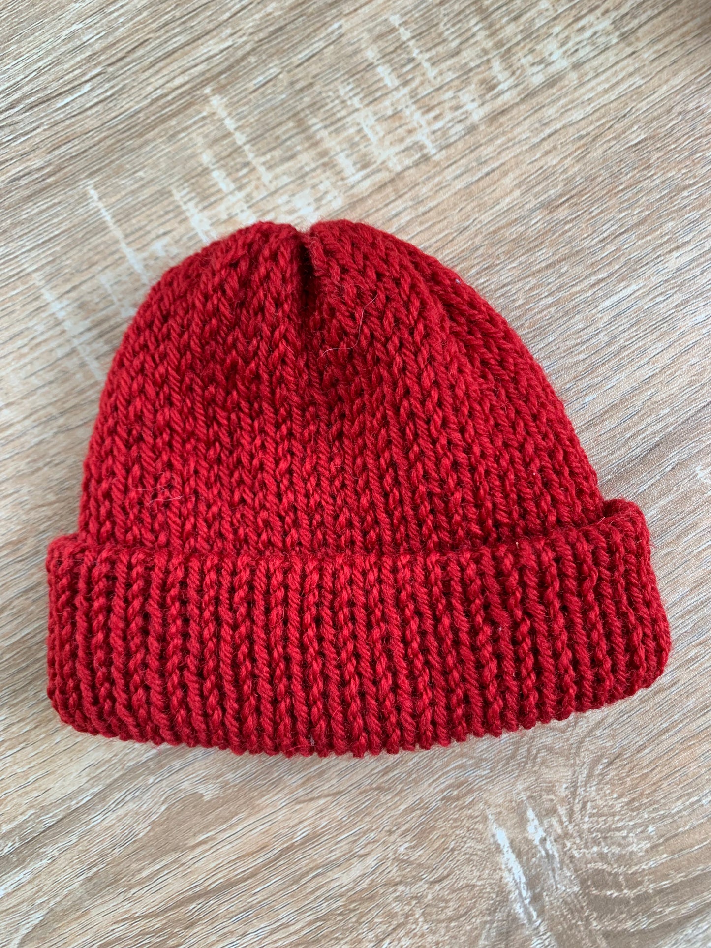 Baby beanie - Cherry red