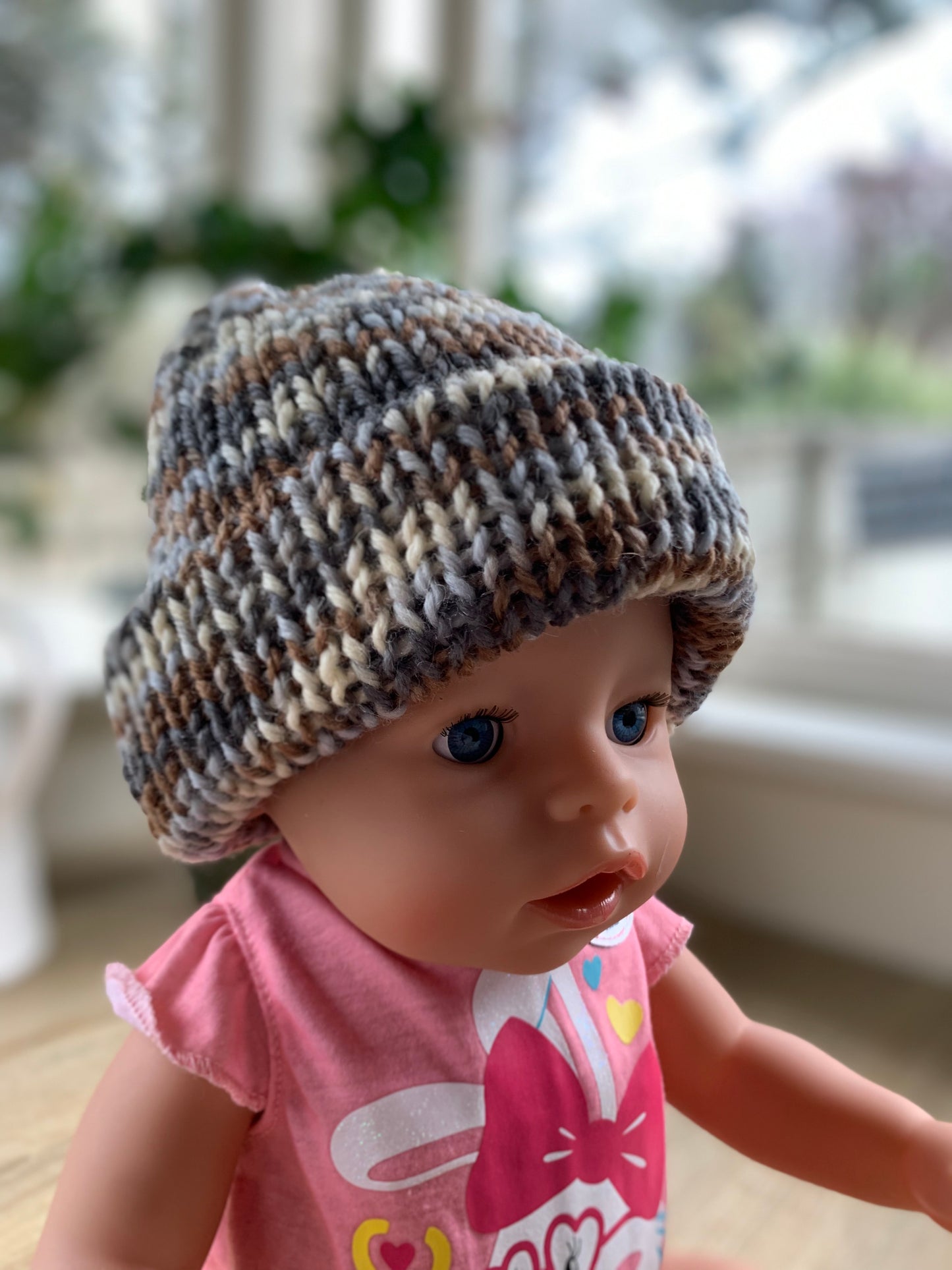 Baby beanie - Brown marled